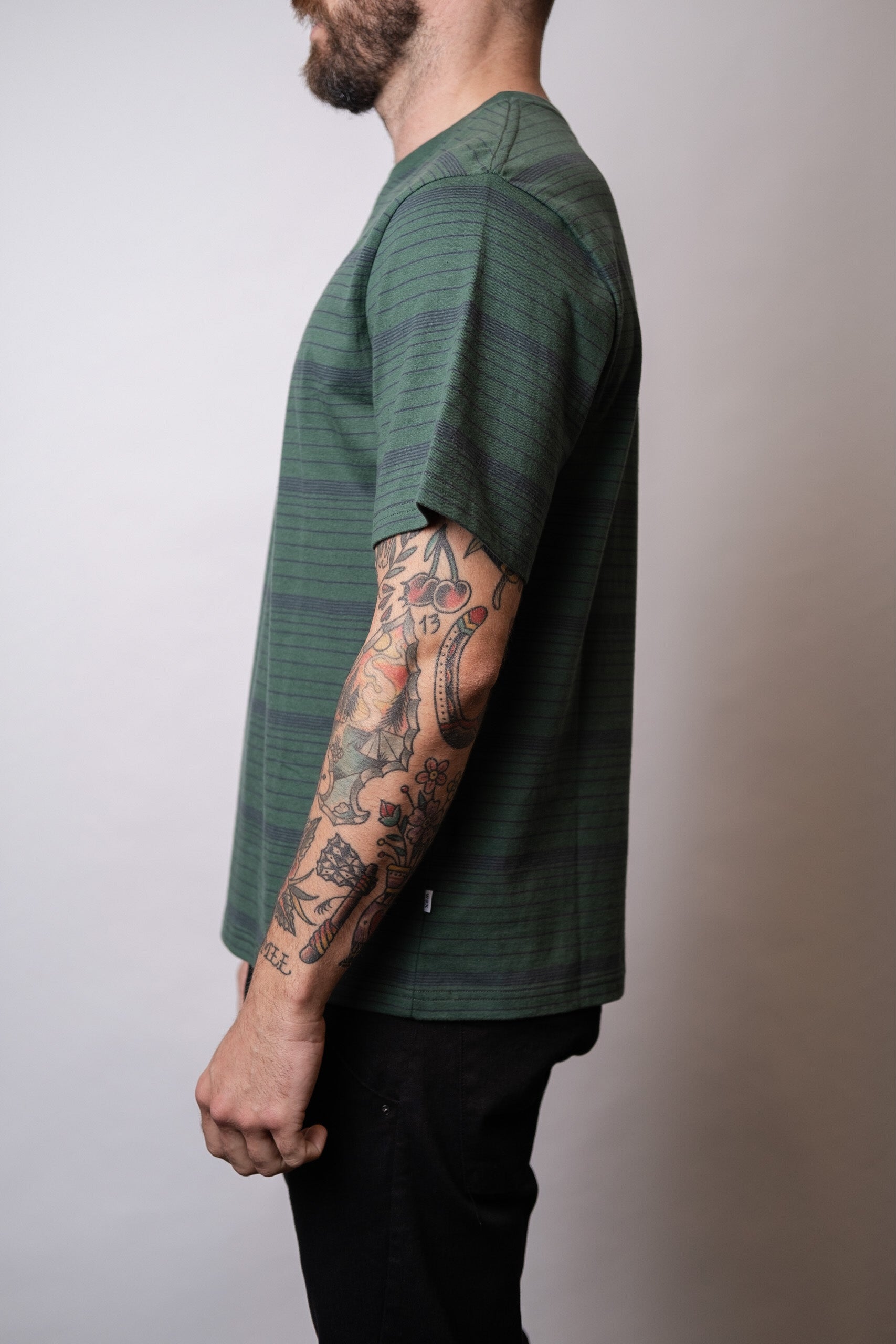 DEAN SS TEE - GRN/NVY