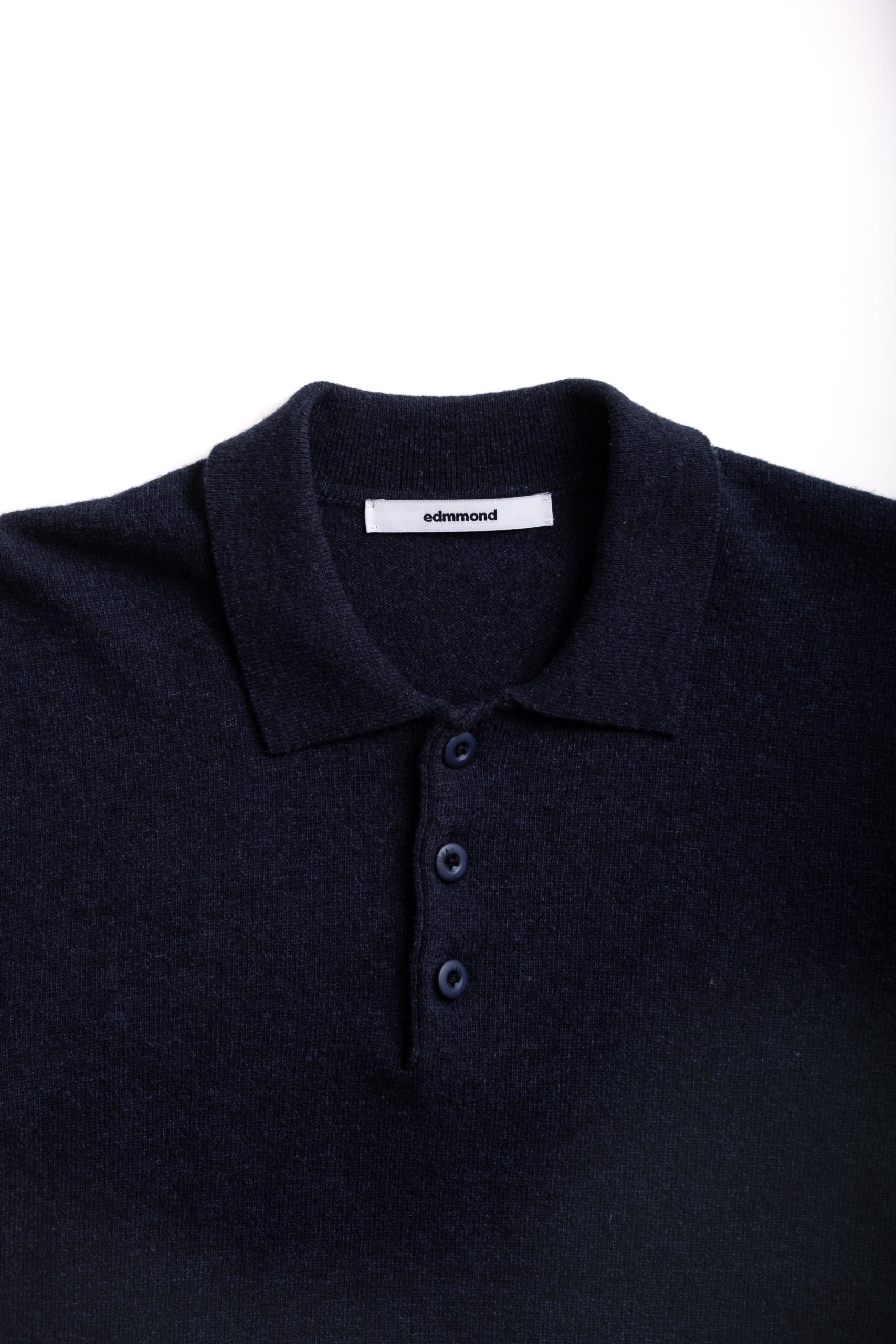 WOOL POLO - NAVY