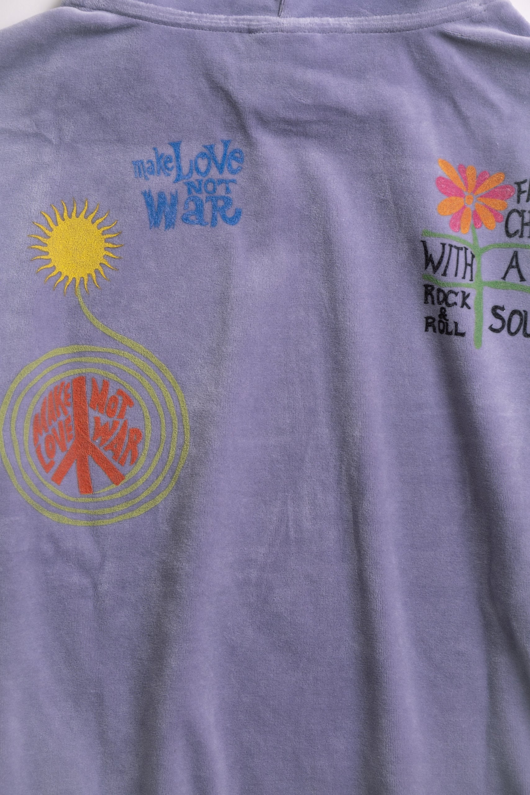 FLOWER POWER HOODIE - PURPLE