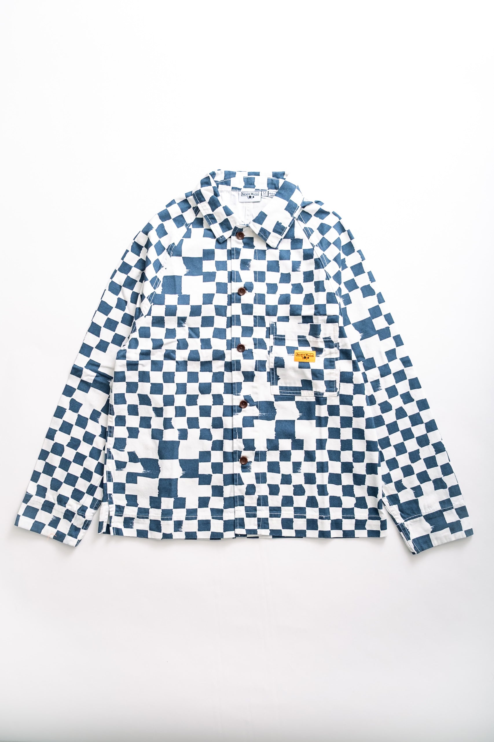 FRONT OF HOUSE - TEAL CHECK
