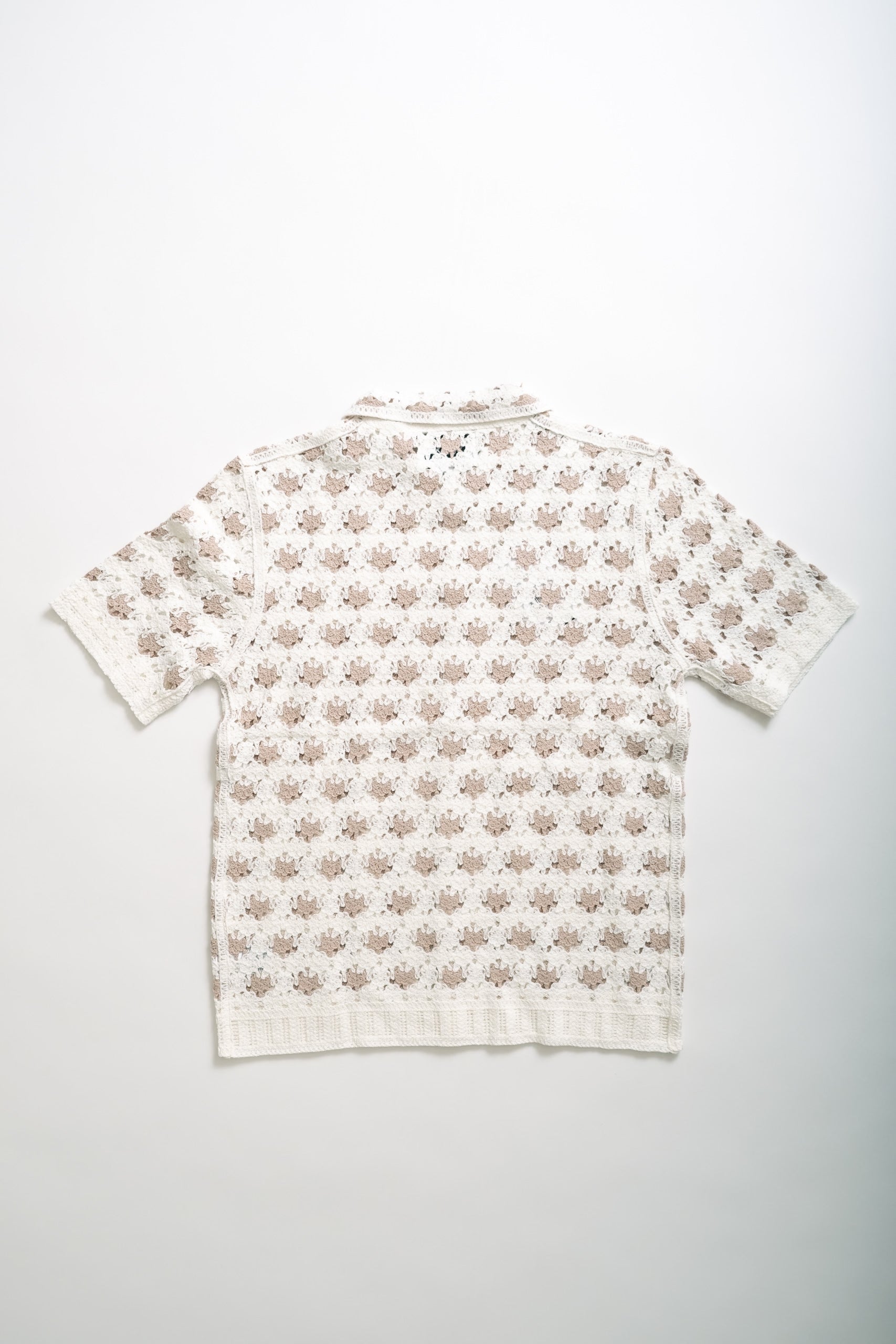 PORTO SHIRT - SPLASH CROCHET ECRU