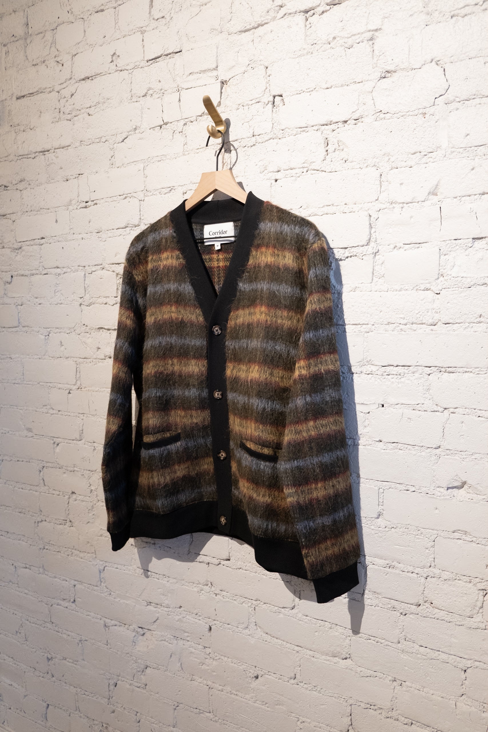 PLAID CARDIGAN - ARMY