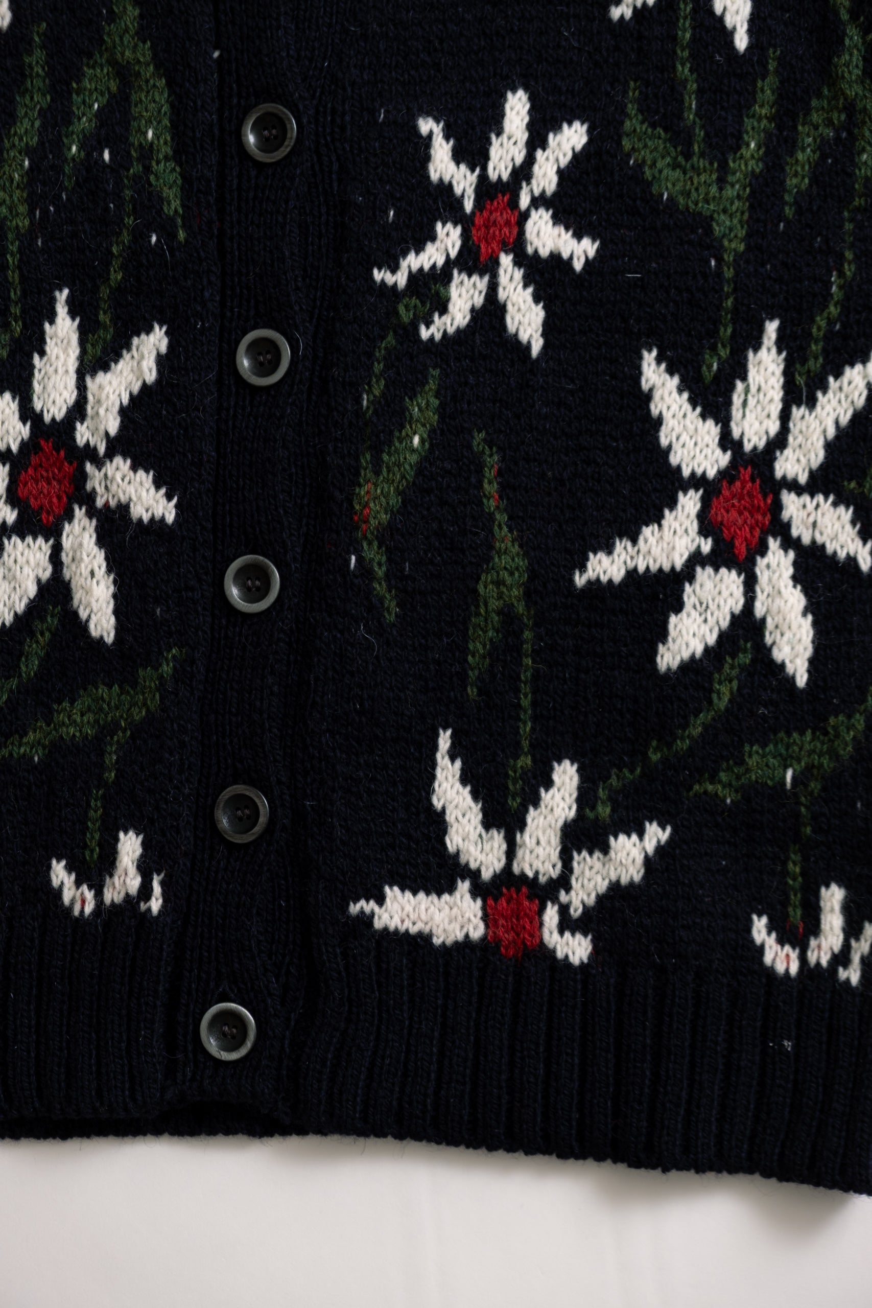 FLOWER CARDIGAN - NAVY