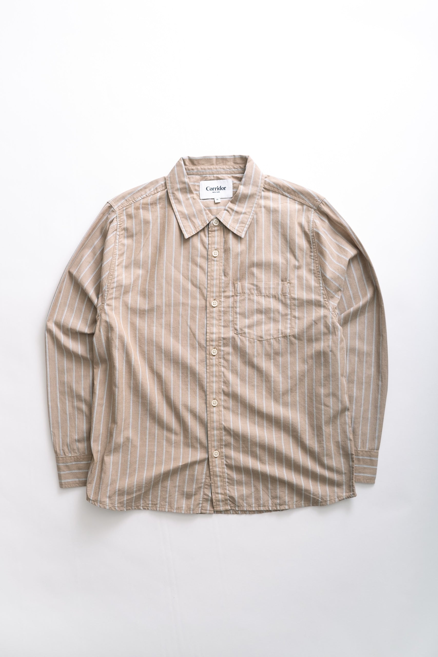 TAN STRIPE LS