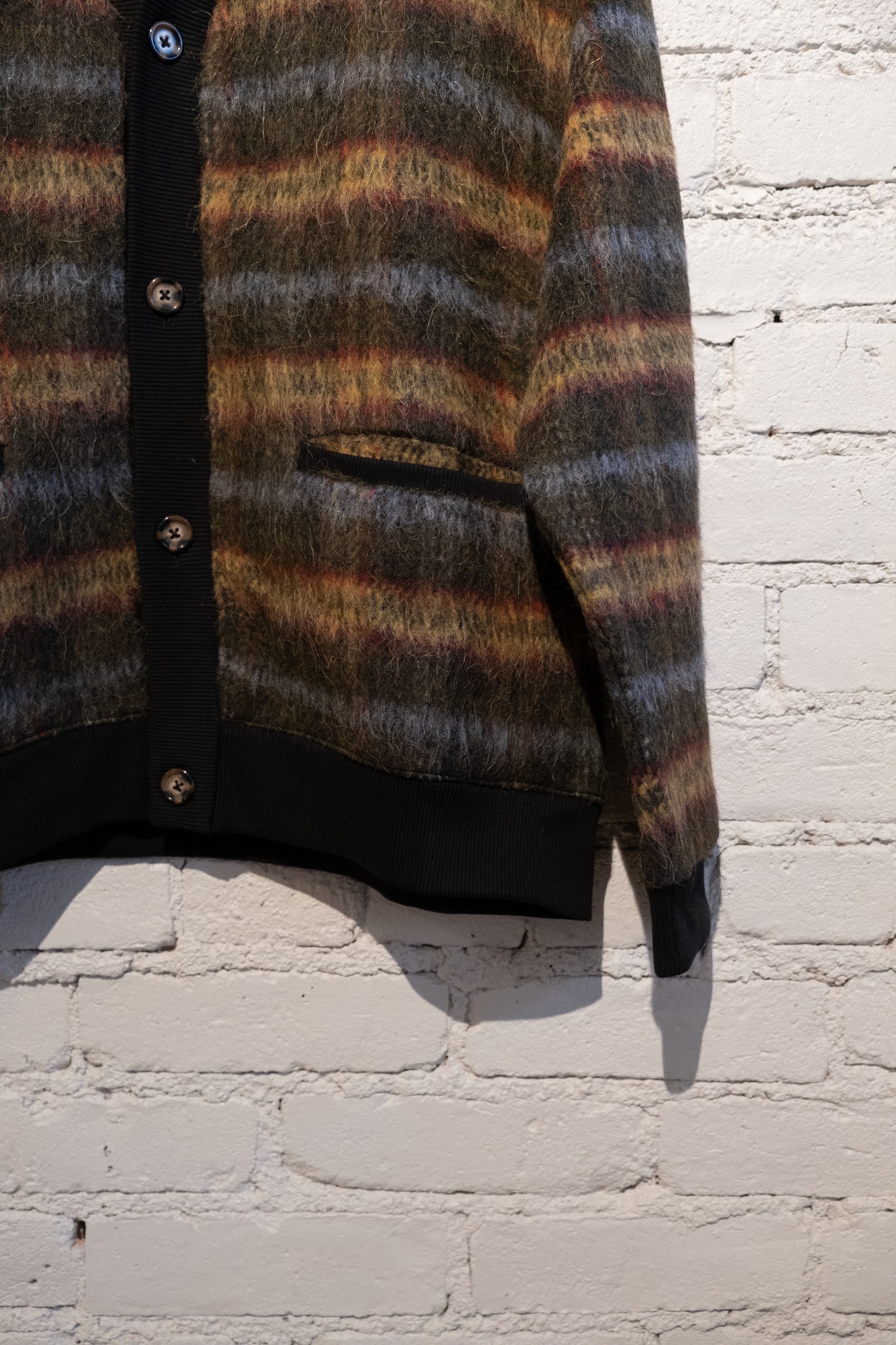 PLAID CARDIGAN - ARMY