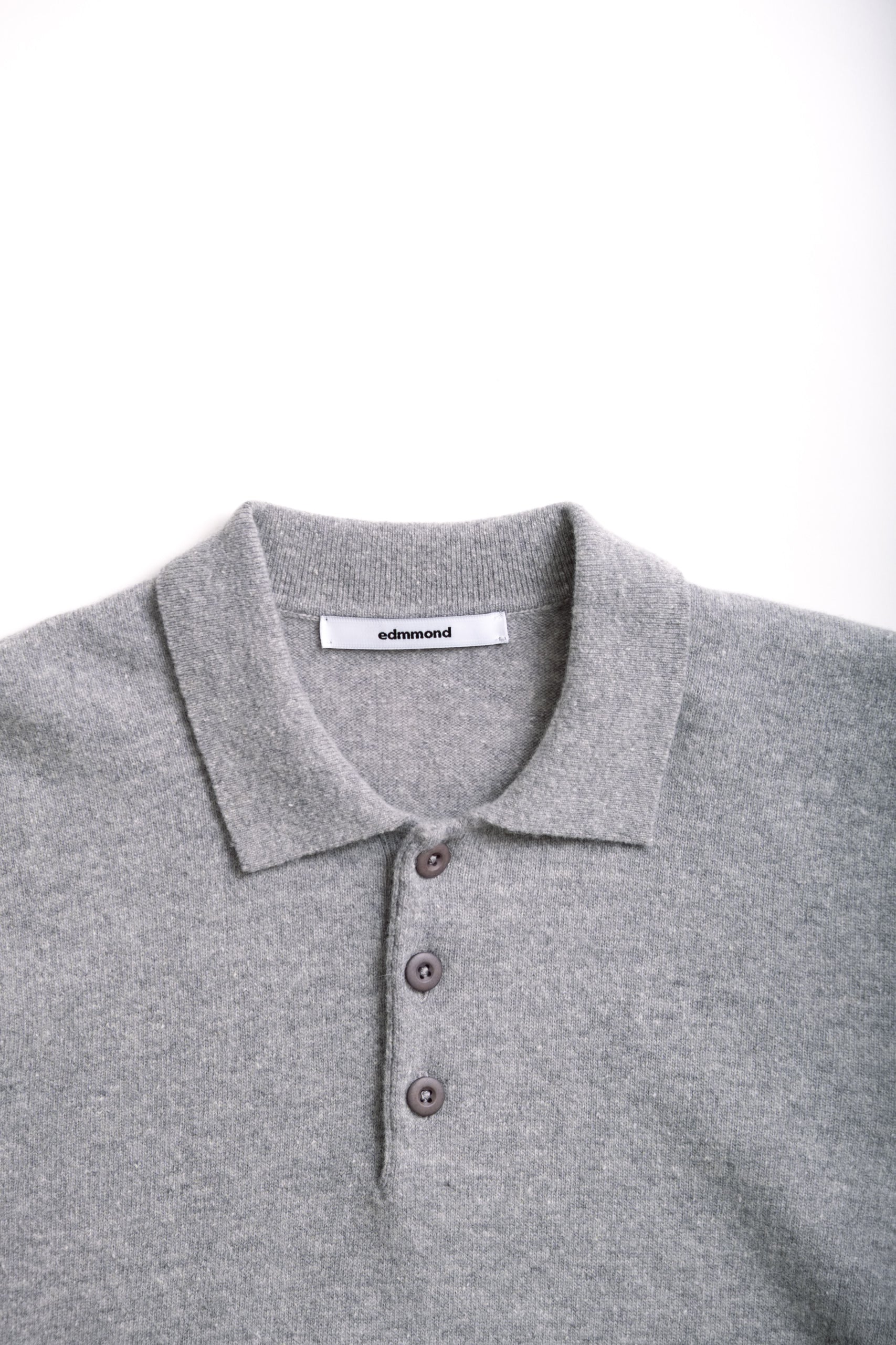 WOOL POLO - GREY MELANGE