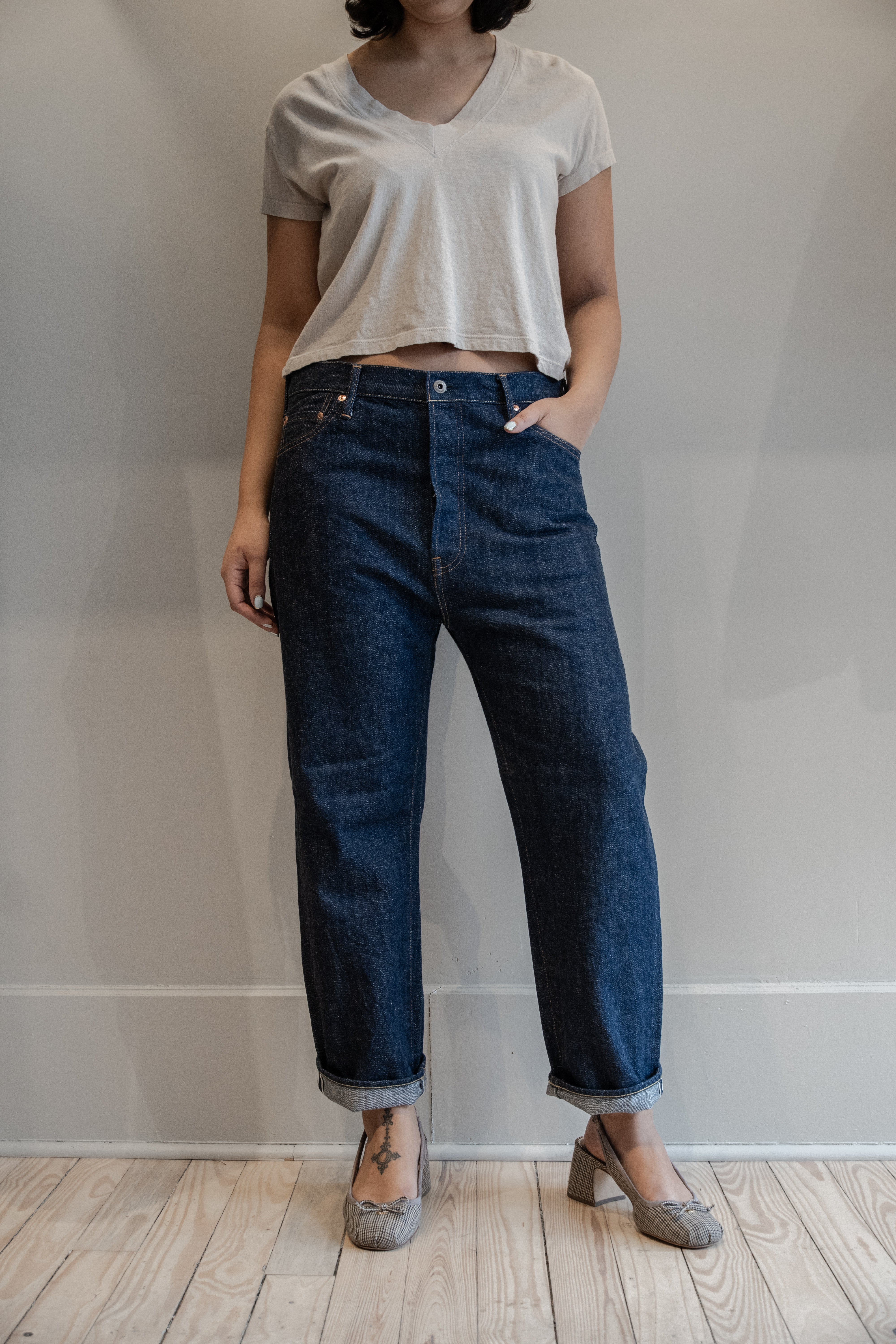 13OZ NEP WIDE TAPERED - RINSE