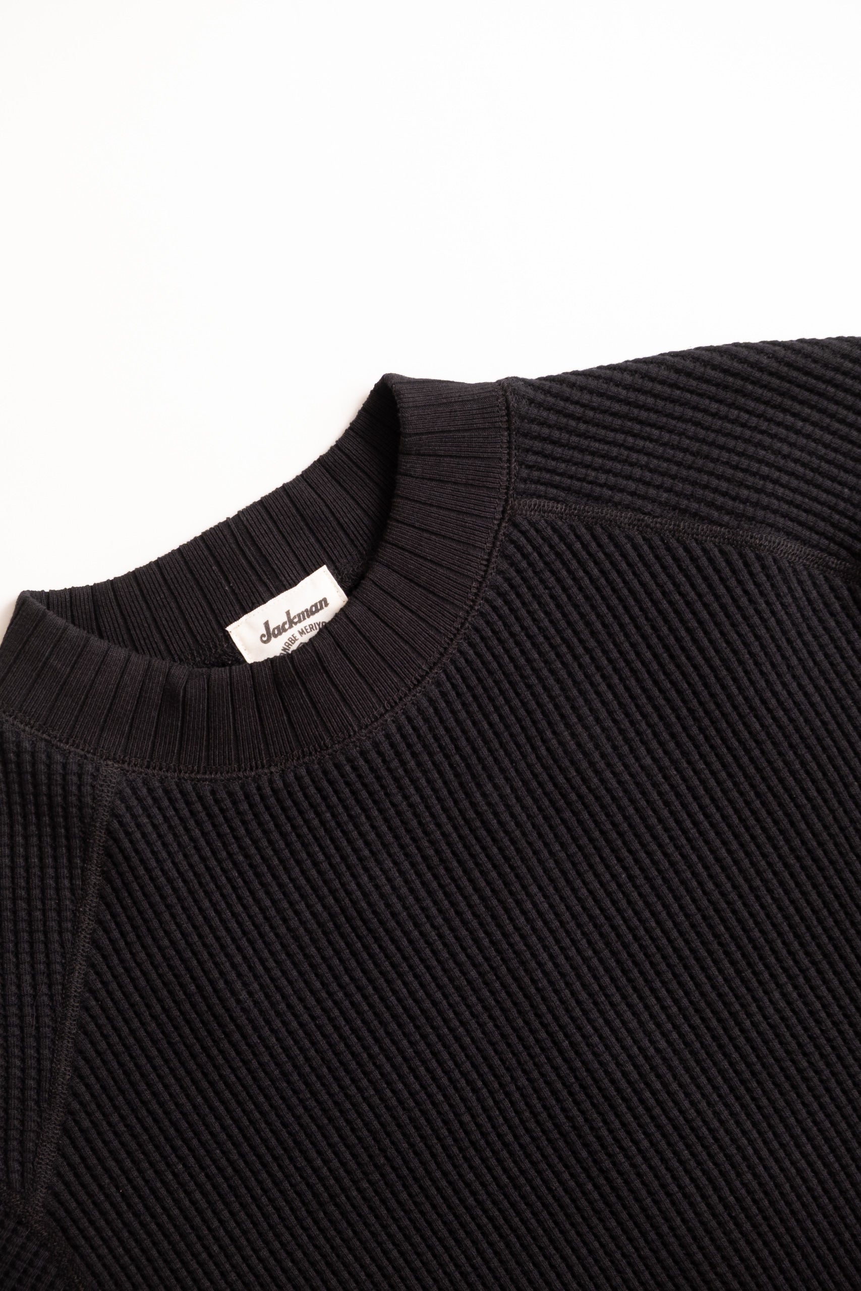 WAFFLE MIDNECK - BLACK