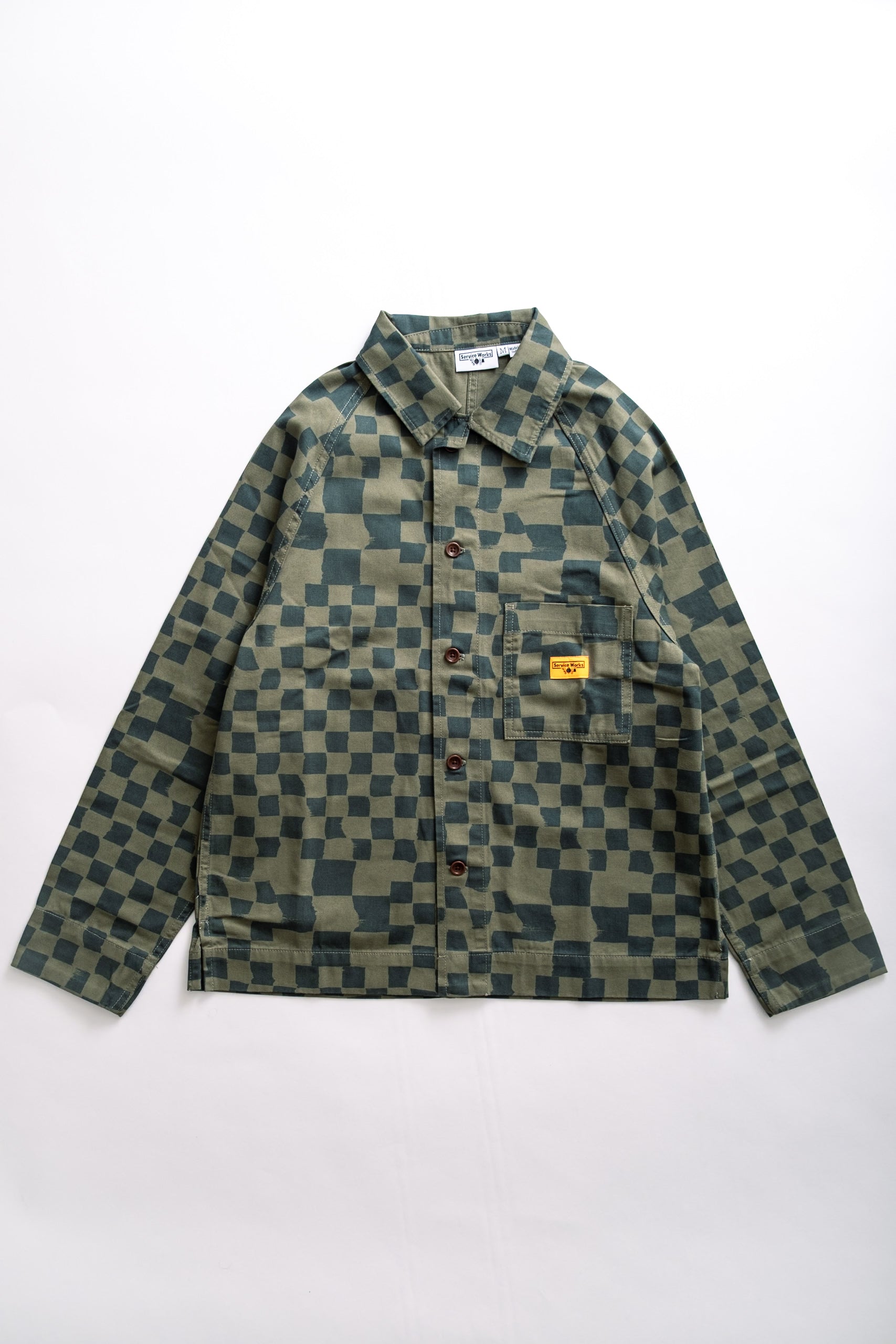 FRONT OF HOUSE - OLIVE CHECK