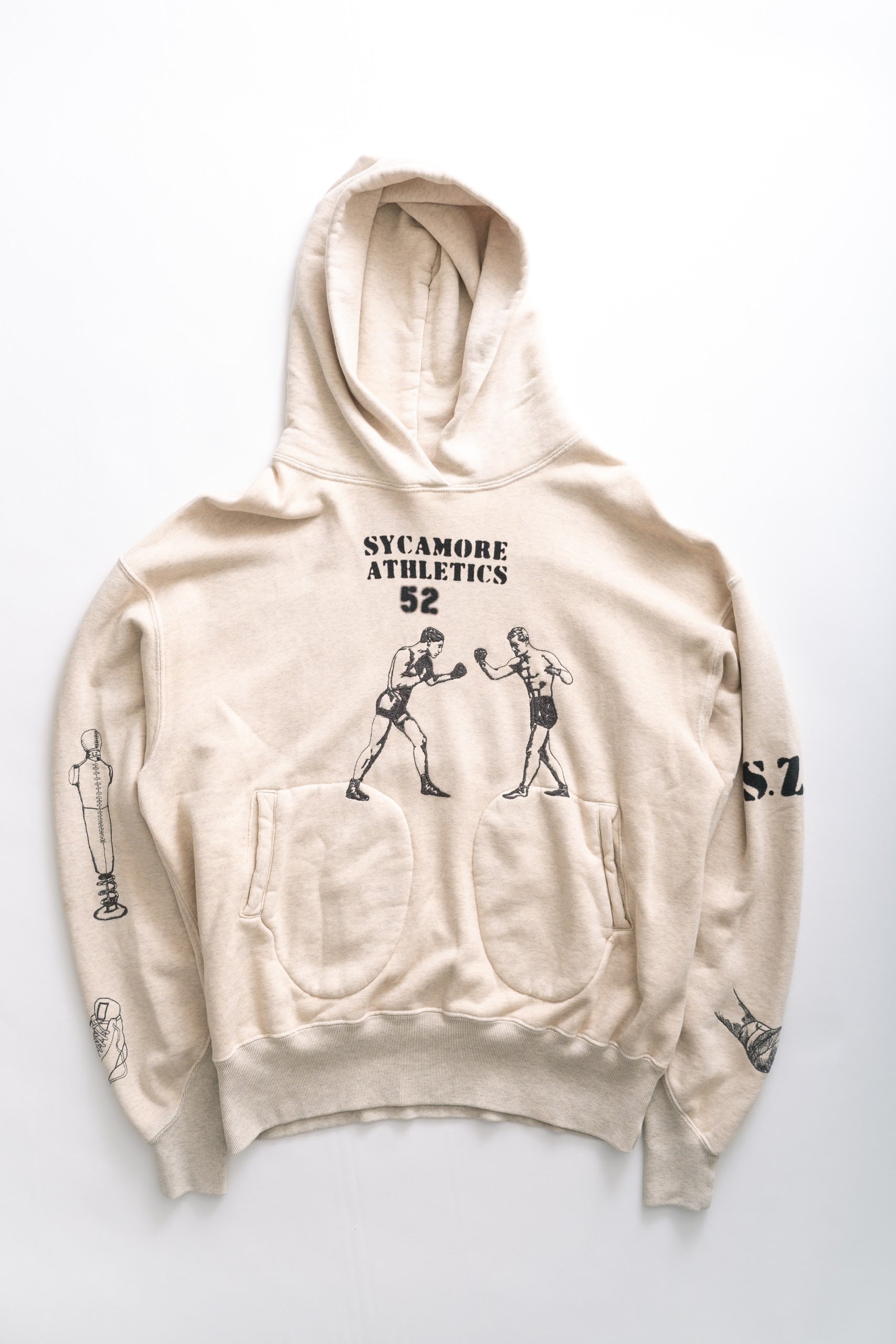 BOXING HOODIE - OATMEAL GREY