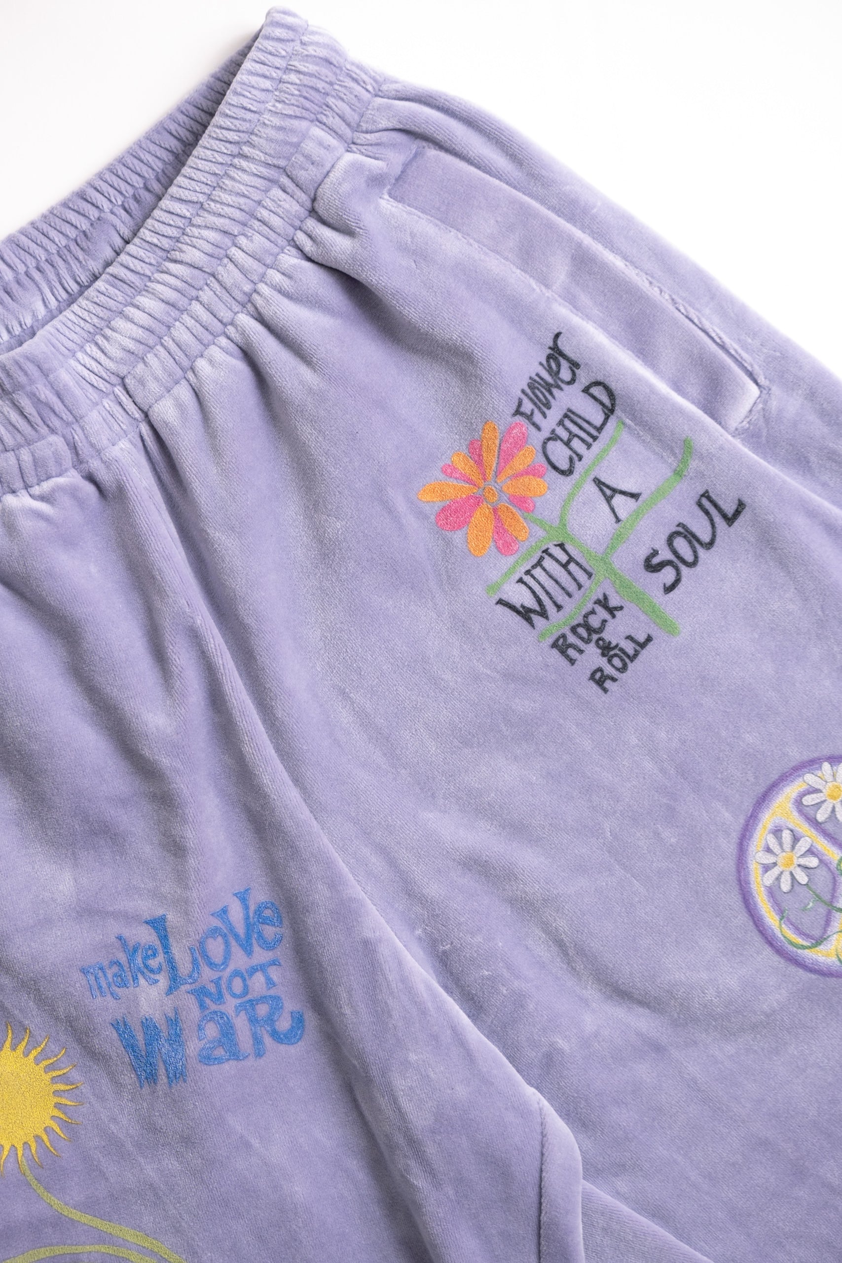 FLOWER POWER PANTS - PURPLE