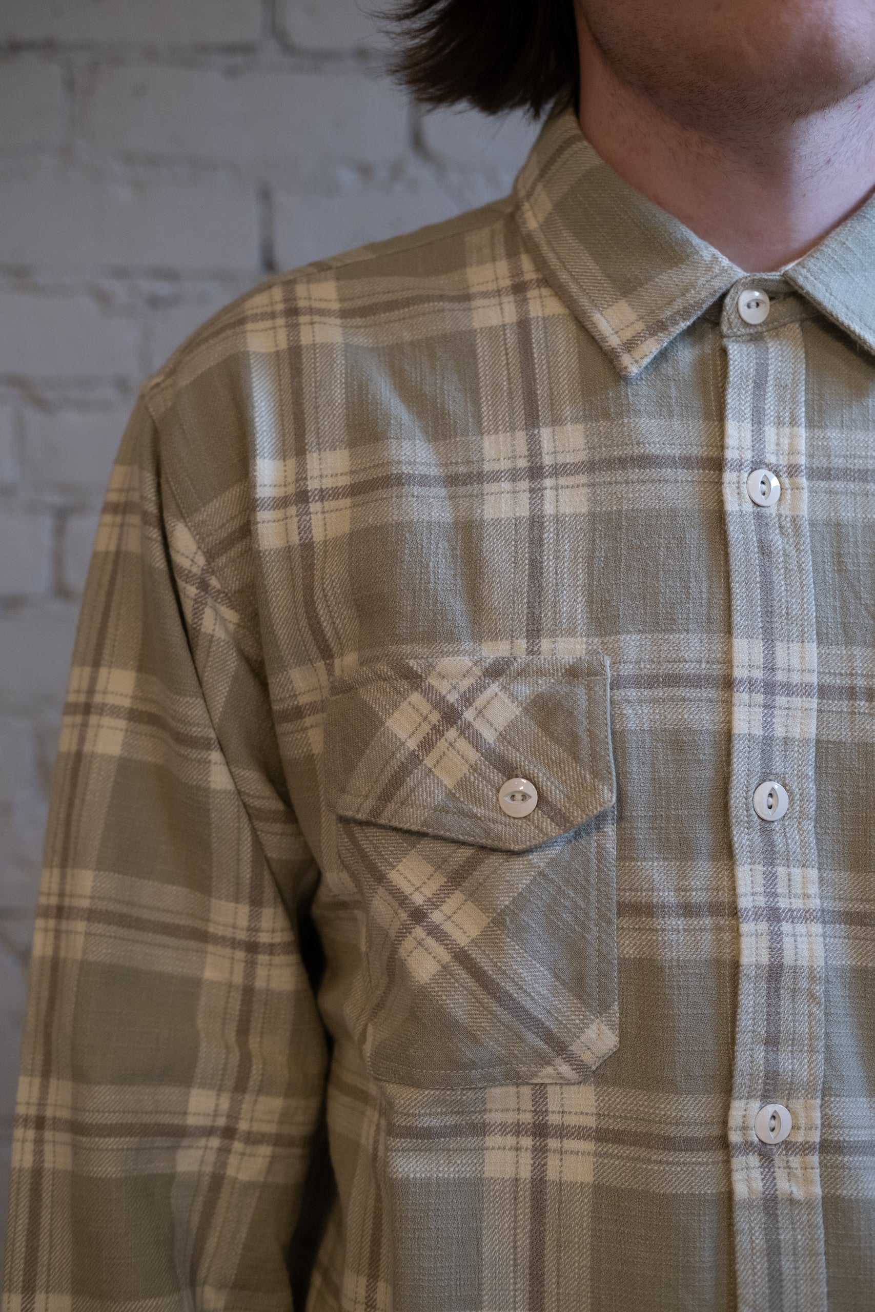 CROSSCUT FLANNEL - SEAFOAM