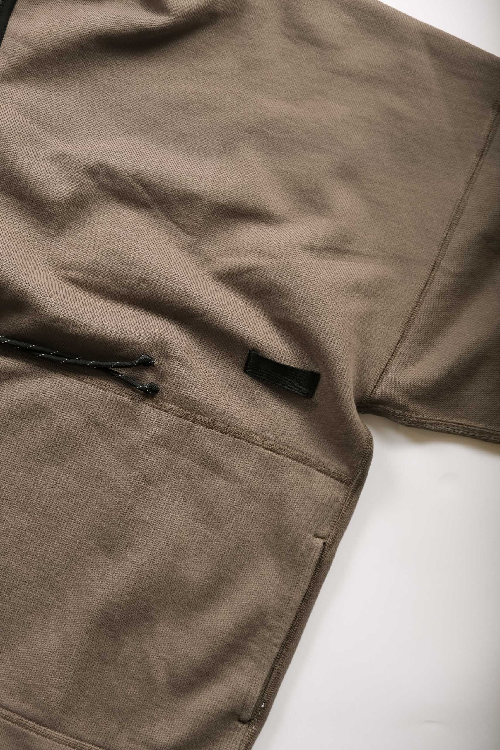 HALF ZIP HOODIE - DEEP STONE