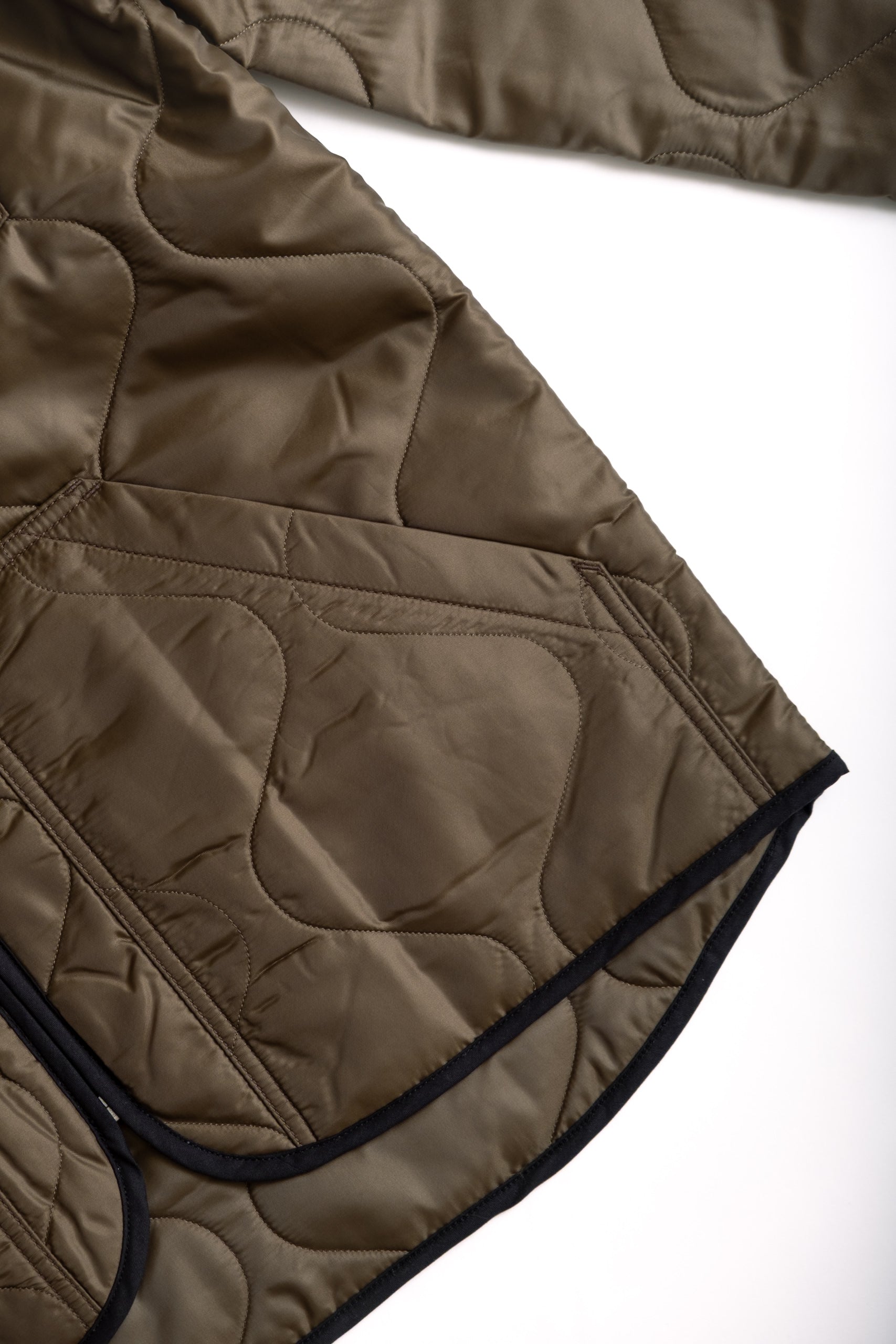 QUILTED NYLON JACKET - KHAKI
