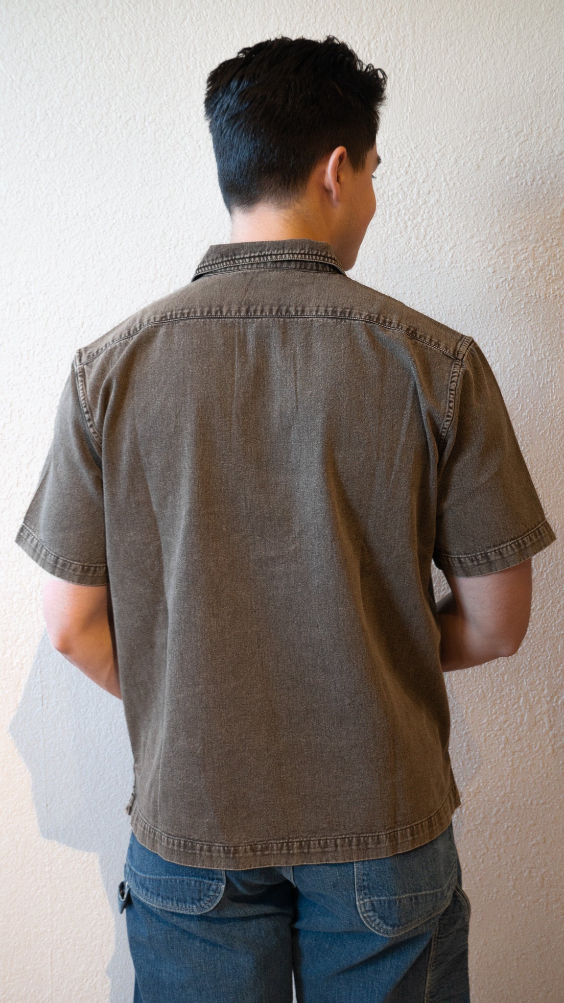 SHORT SLEEVE WORKSHIRT - UMBER STONEWASH