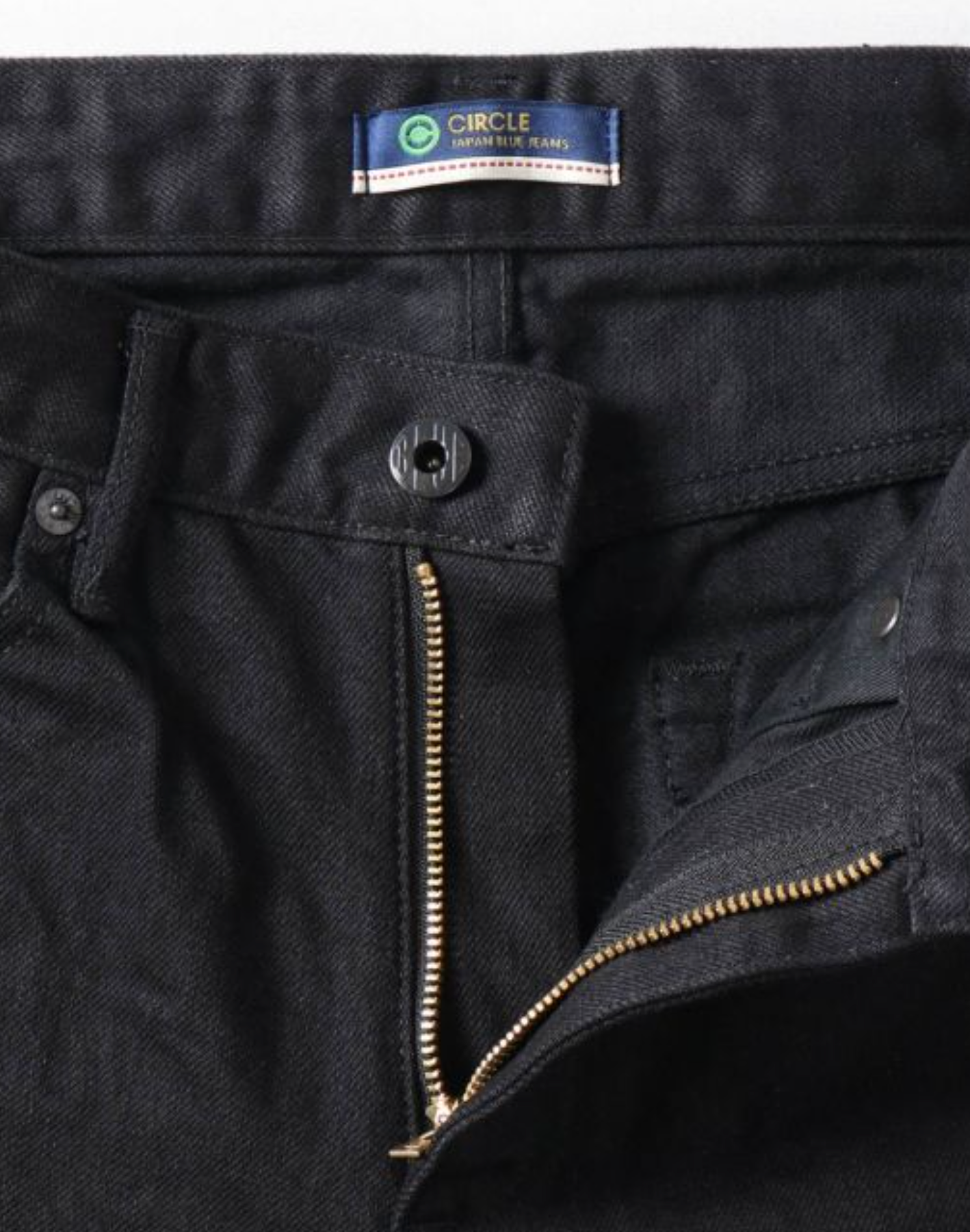 CIRCLE SELVEDGE STRAIGHT 14OZ - BLACK/BLACK