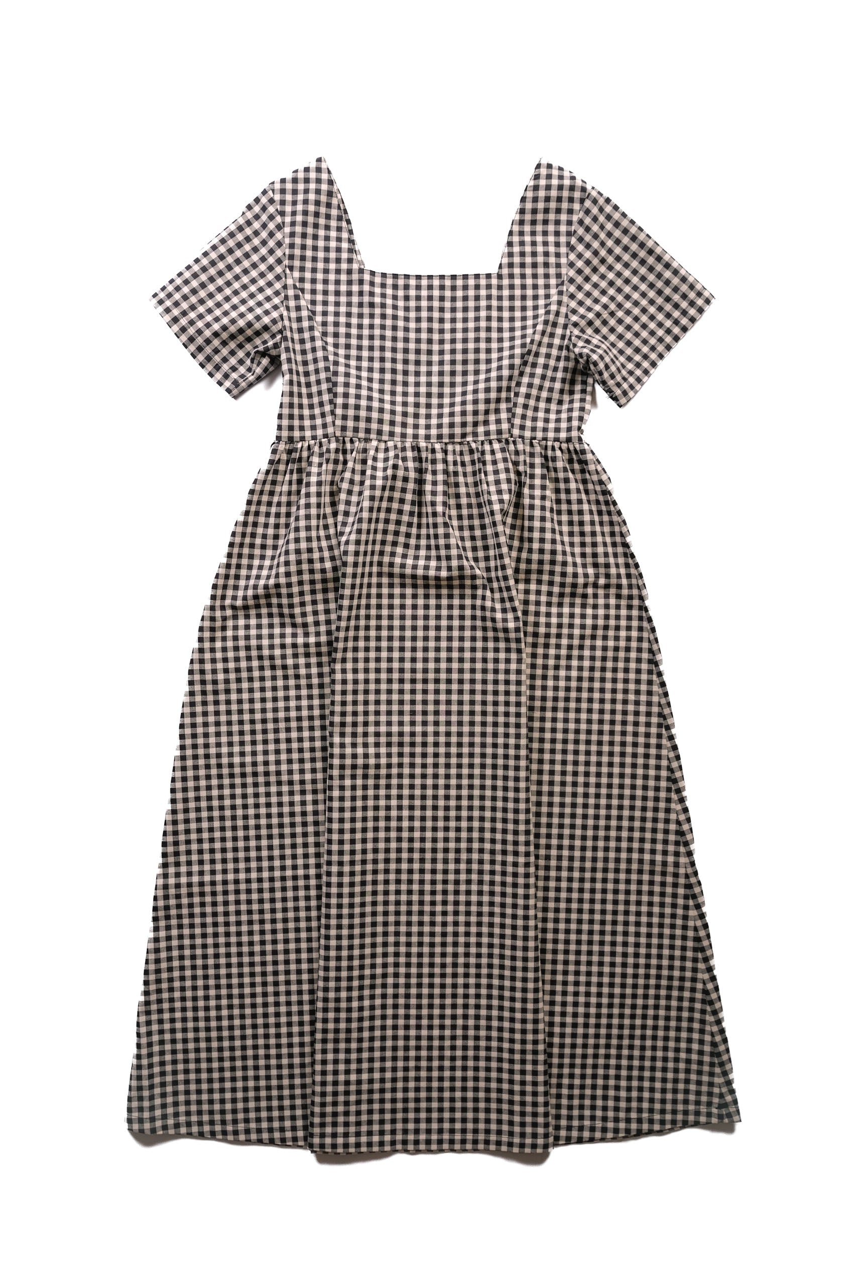 CHRISSIE DRESS - BLACK GINGHAM