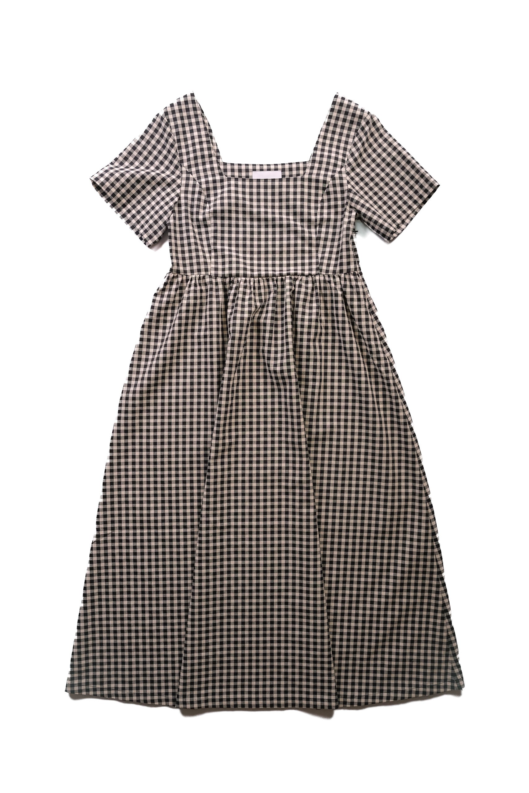 CHRISSIE DRESS - BLACK GINGHAM