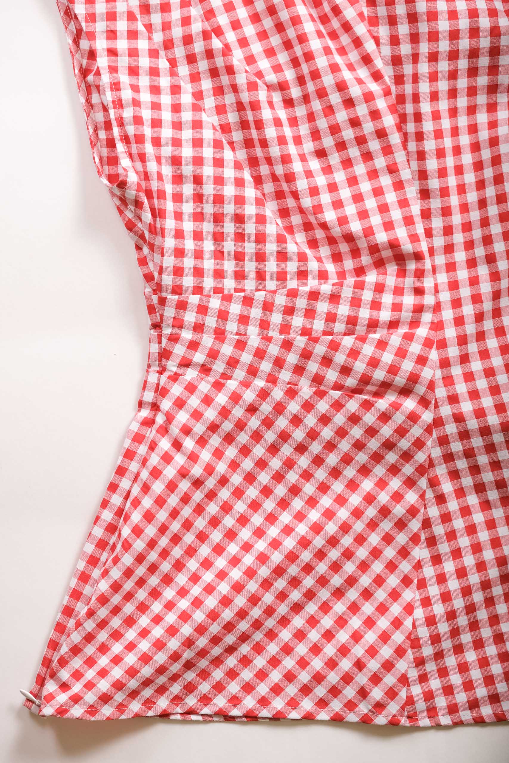 MELISANDE TOP - RED GINGHAM