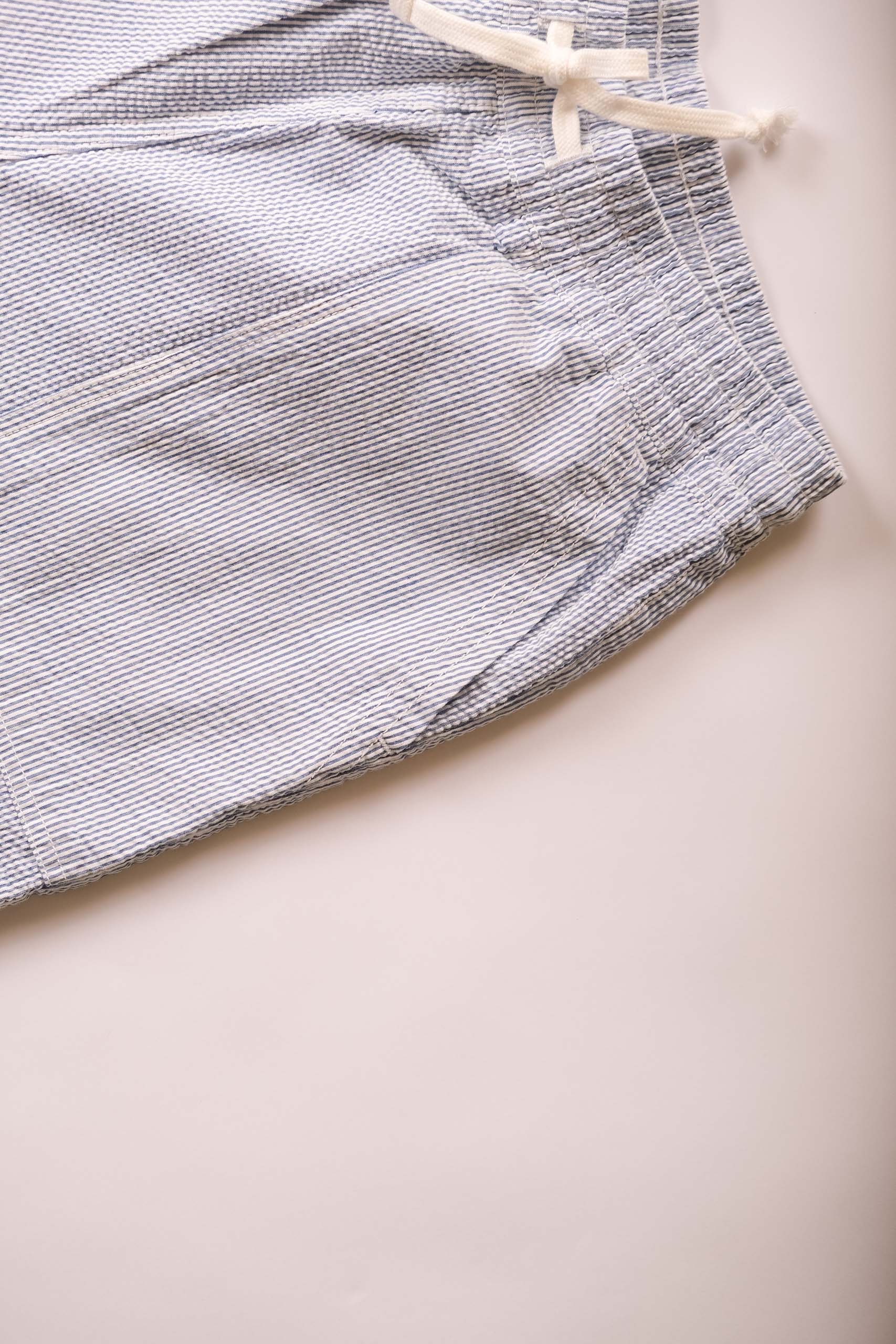SEERSUCKER CHEF SHORT - NAVY STRIPE