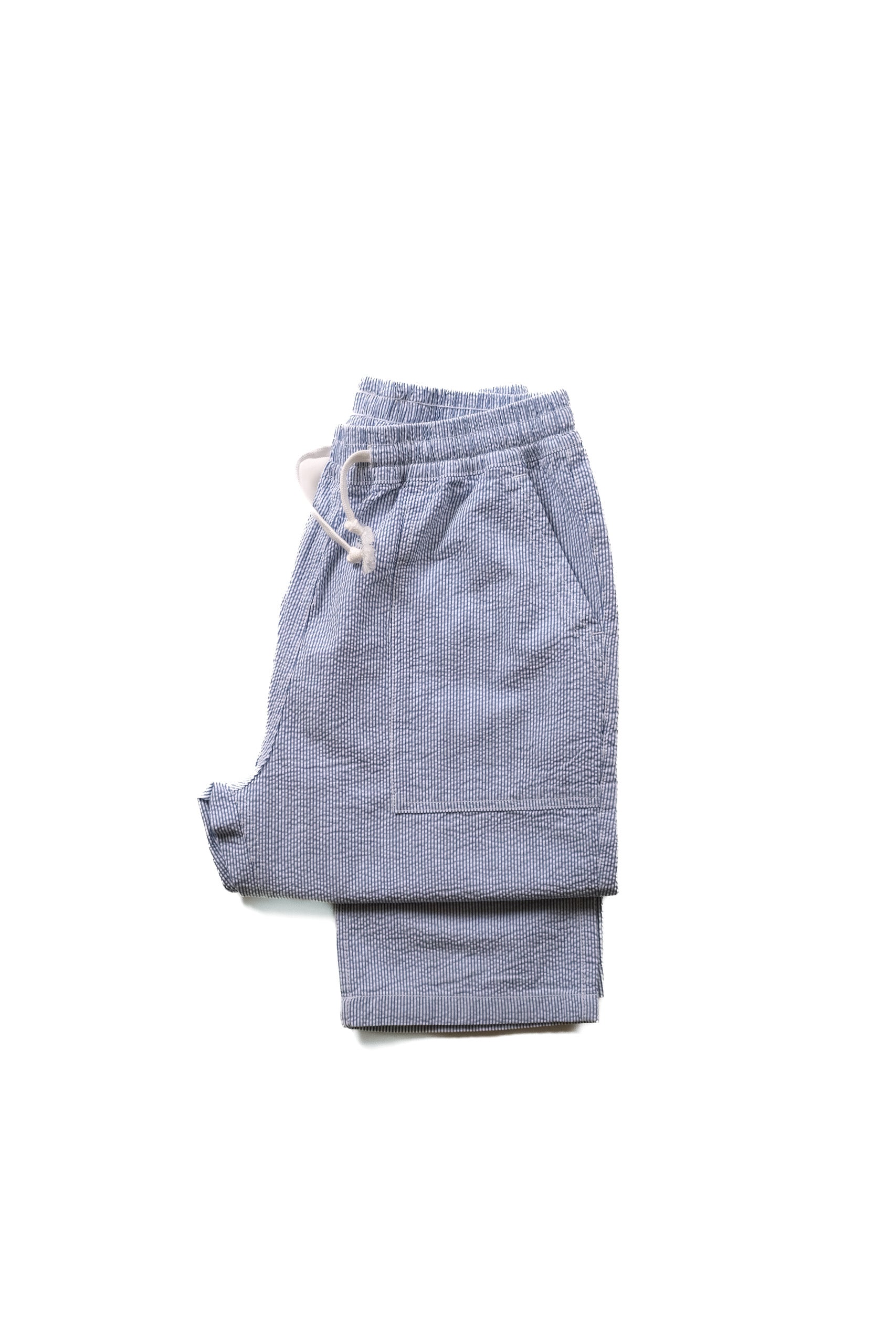 SEERSUCKER CHEF PANT - NAVY STRIPE