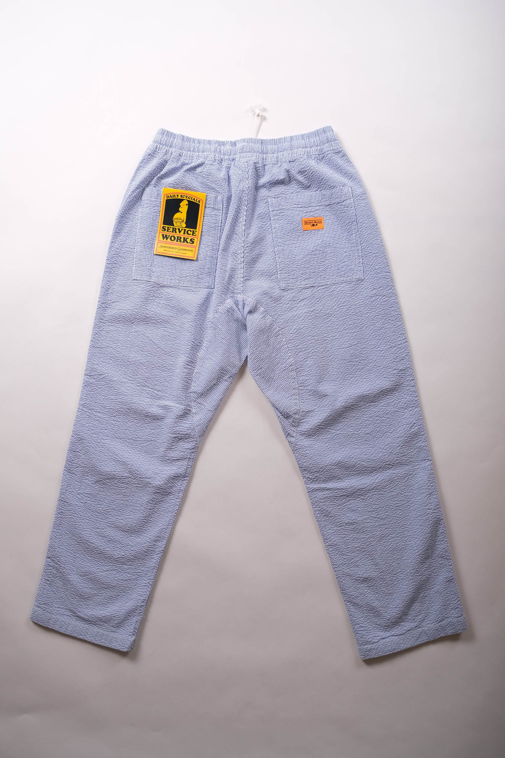 SEERSUCKER CHEF PANT - NAVY STRIPE