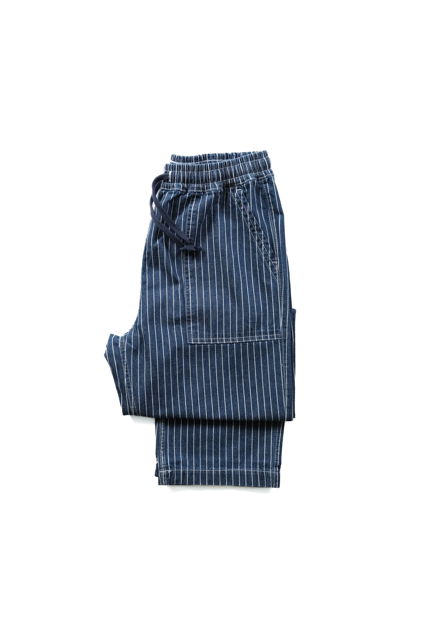 STRIPE DENIM CHEF PANT - INDIGO
