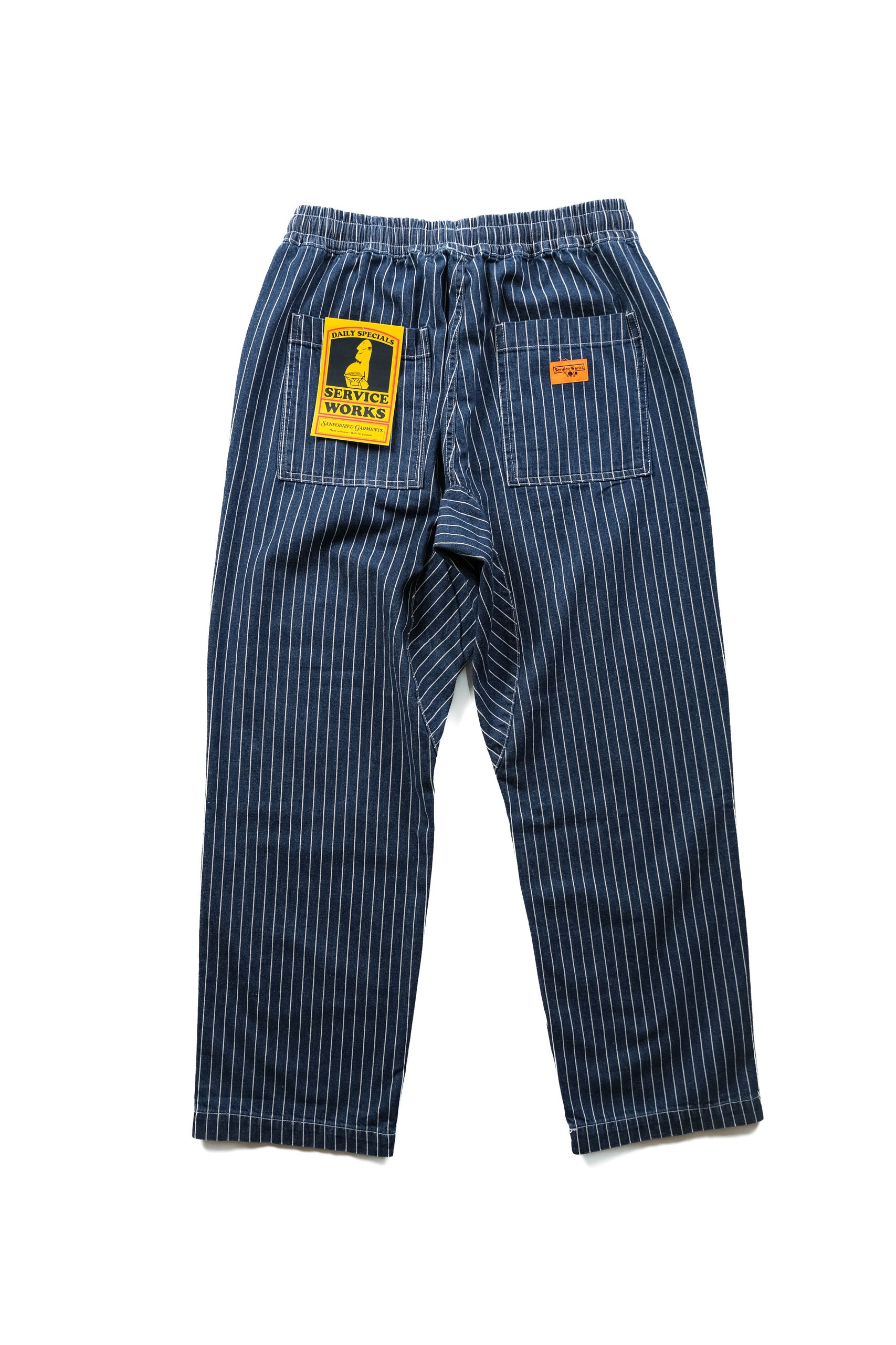 STRIPE DENIM CHEF PANT - INDIGO