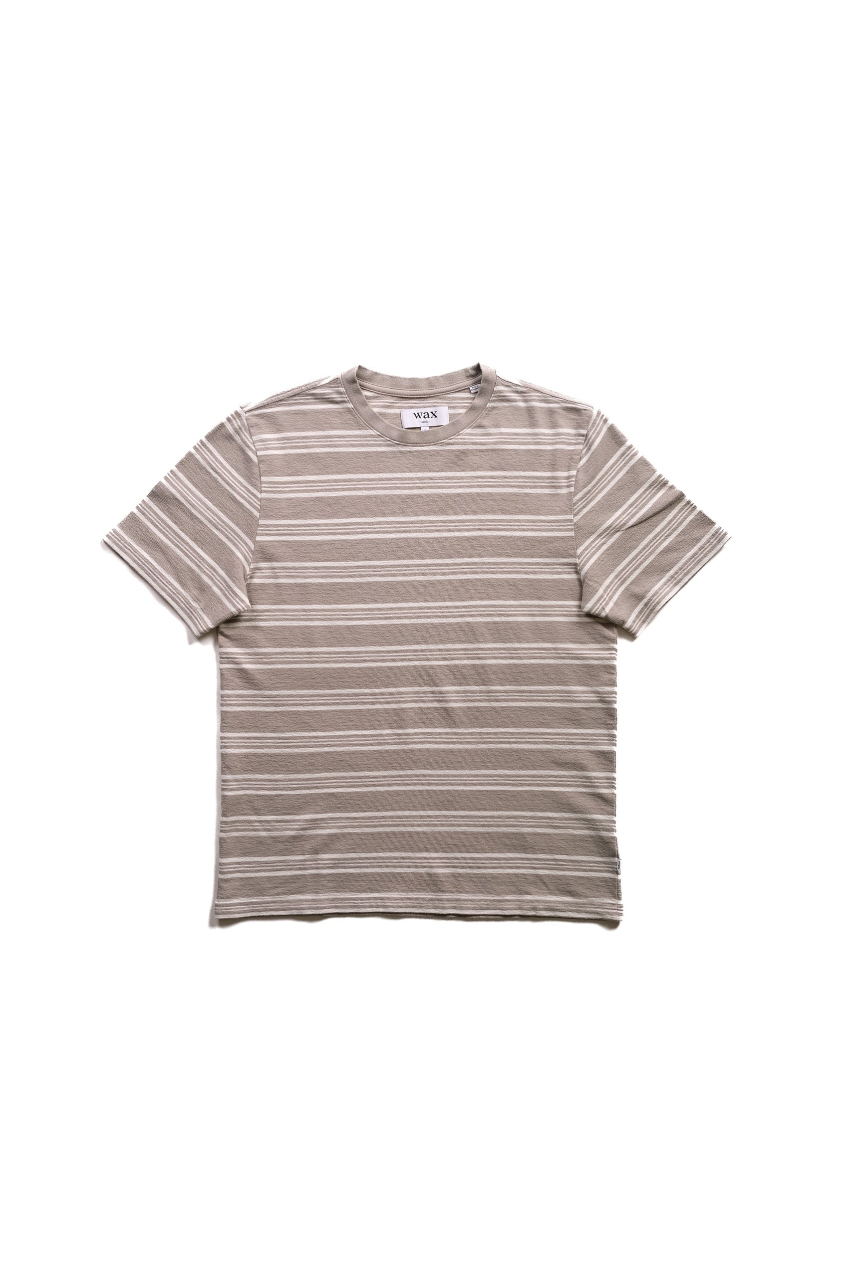 DEAN STRIPE TEE - TAUPE/ECRU
