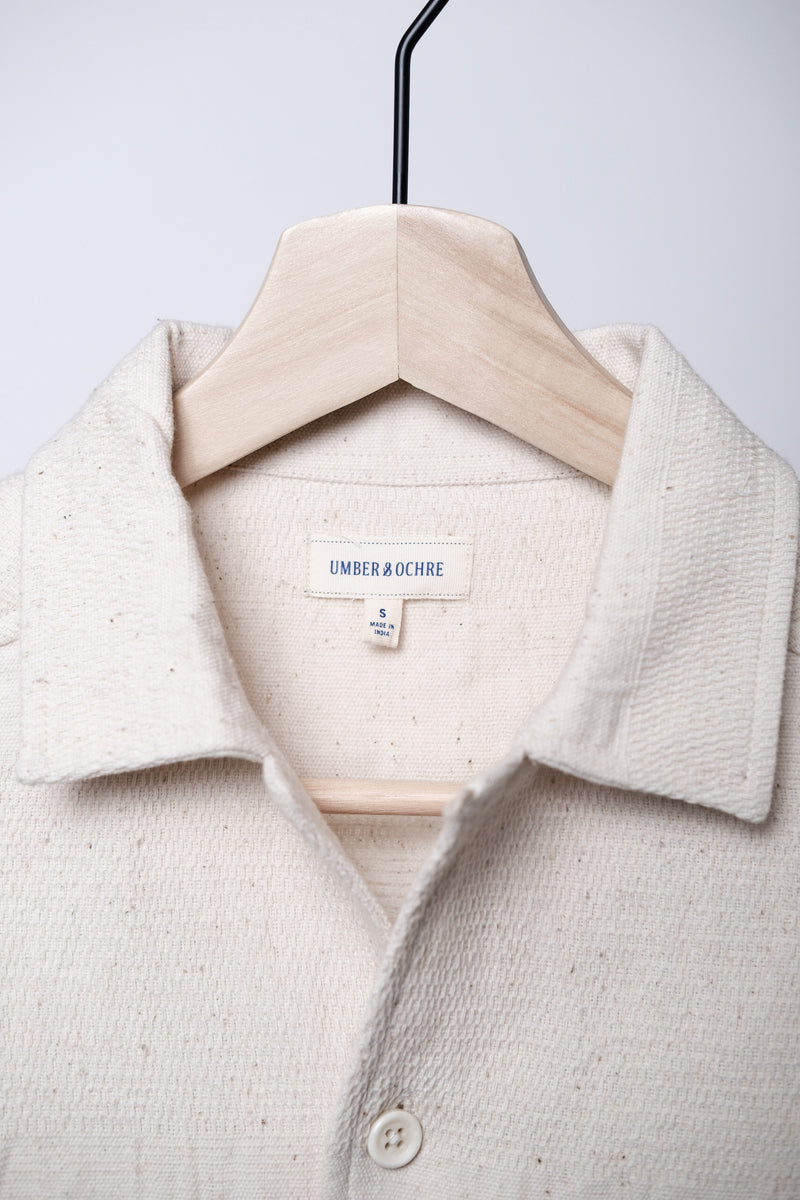HARSHIL TWO POCKET SHIRT - NATURAL STRIPE