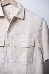 HARSHIL TWO POCKET SHIRT - NATURAL STRIPE