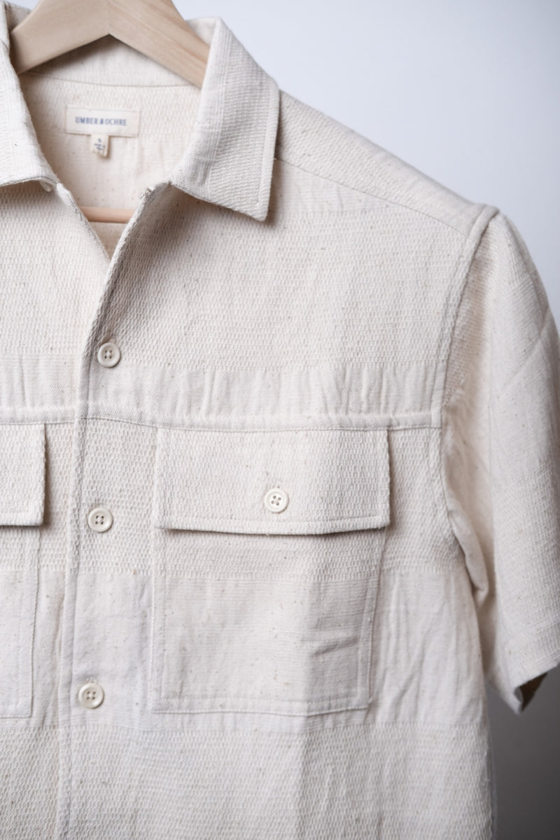 HARSHIL TWO POCKET SHIRT - NATURAL STRIPE