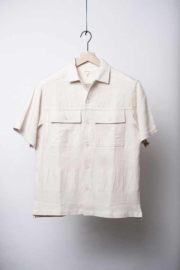 HARSHIL TWO POCKET SHIRT - NATURAL STRIPE