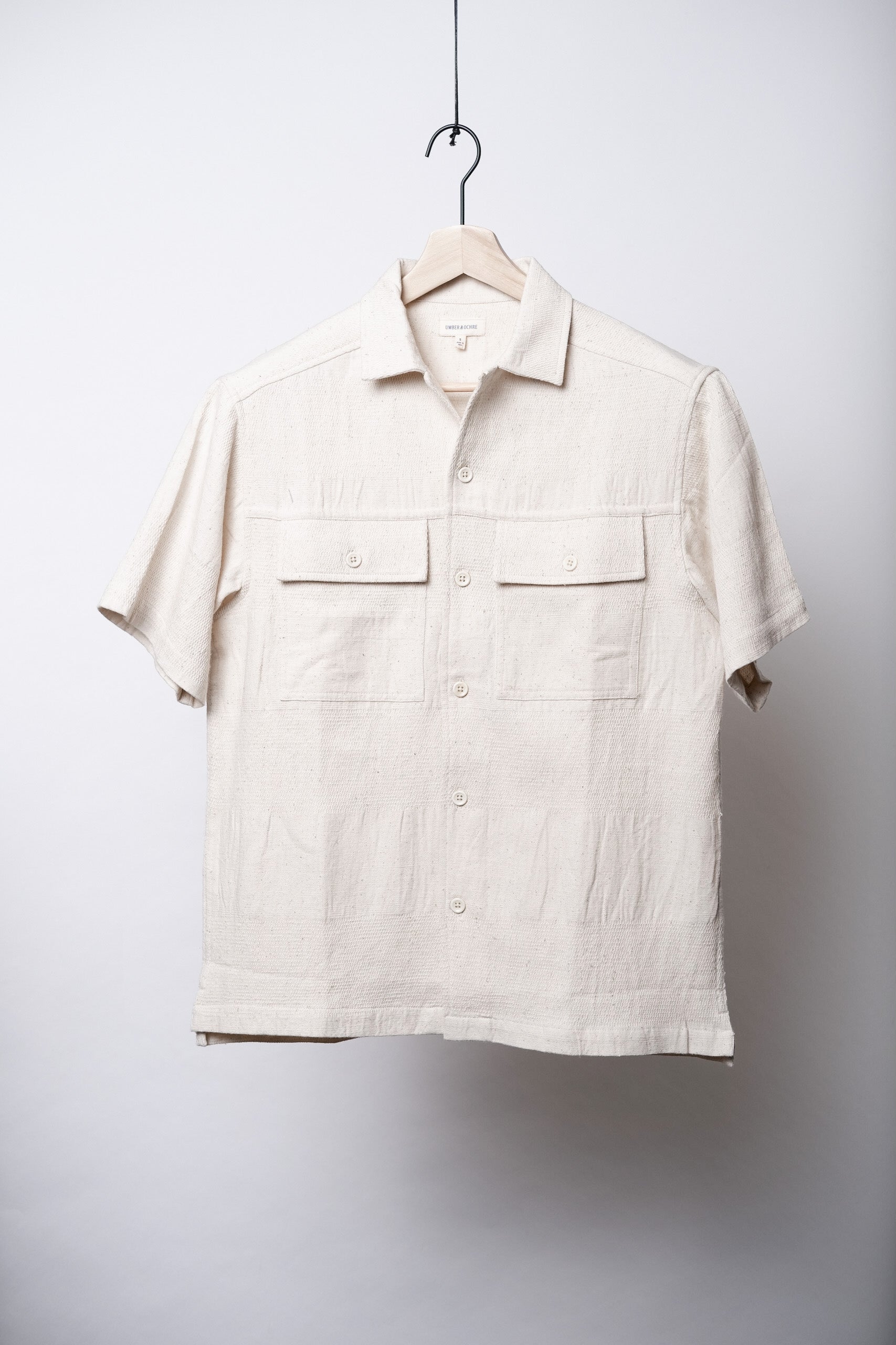 HARSHIL TWO POCKET SHIRT - NATURAL STRIPE