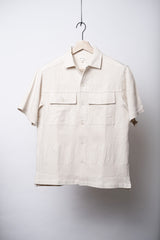HARSHIL TWO POCKET SHIRT - NATURAL STRIPE