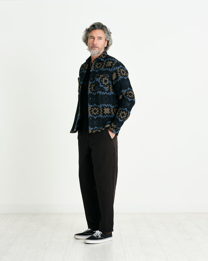 WHITING OVERSHIRT MAZE - BLACK/NAVY