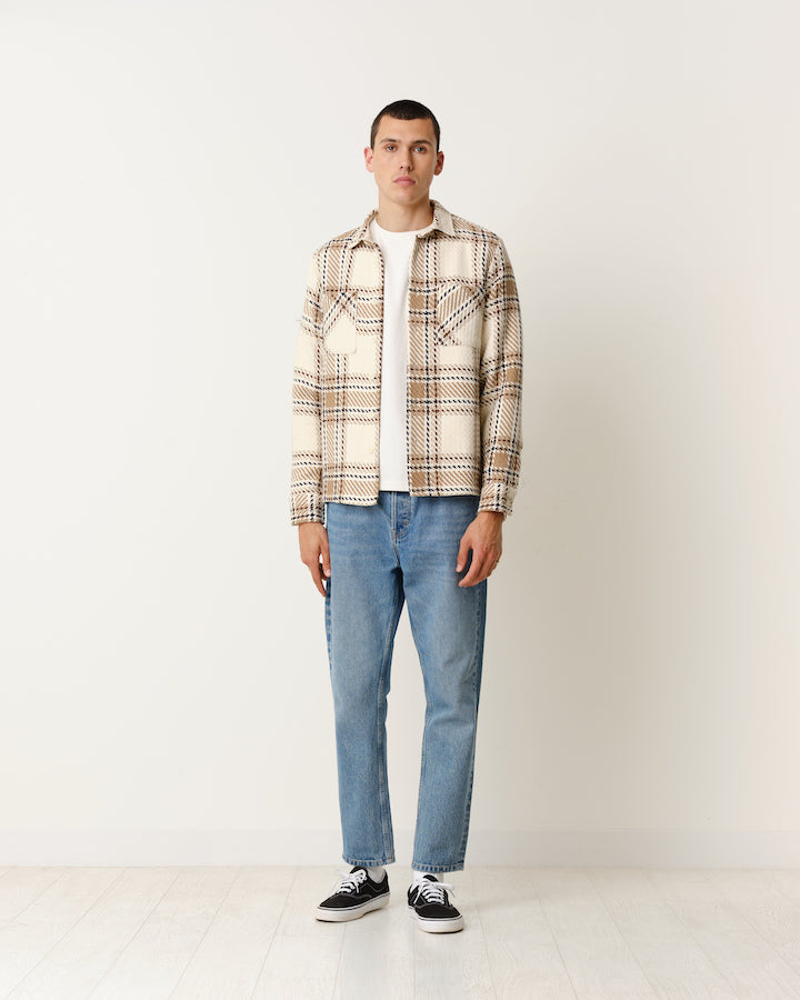 WHITING OVERSHIRT DAG - ECRU/BEIGE