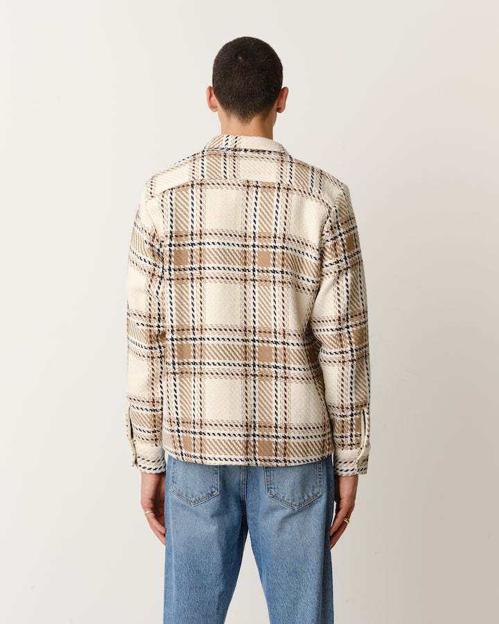 WHITING OVERSHIRT DAG - ECRU/BEIGE