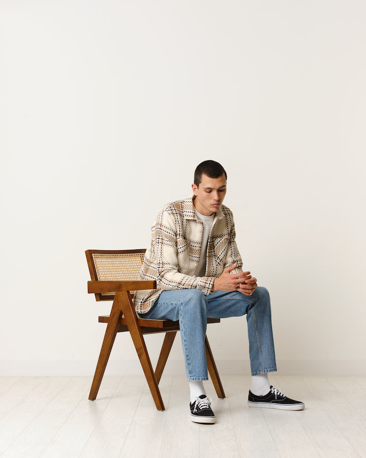 WHITING OVERSHIRT DAG - ECRU/BEIGE