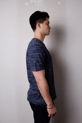 FREQUENCY STRIPE TEE - MIDNIGHT