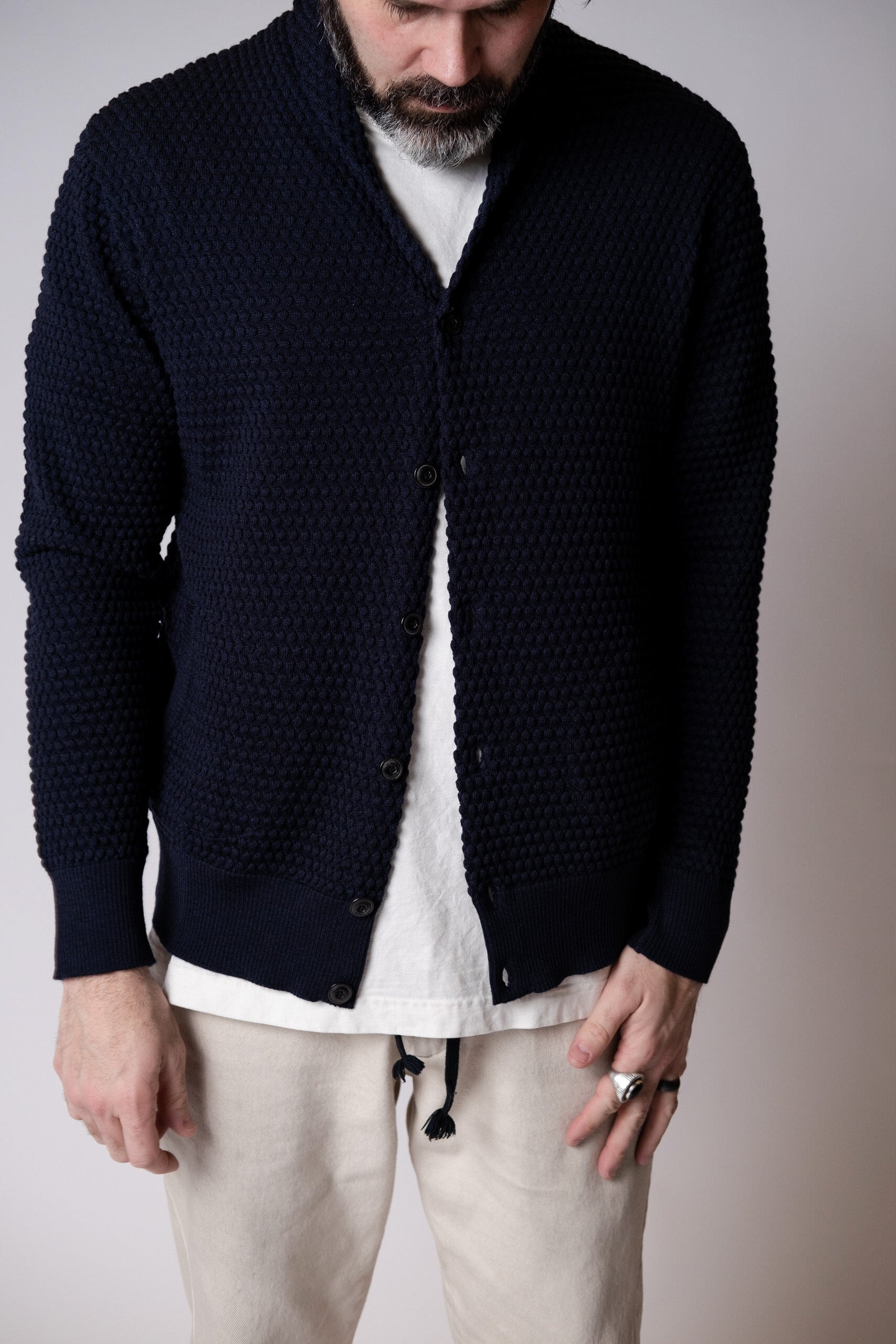 SHAWL COLLAR CARDIGAN