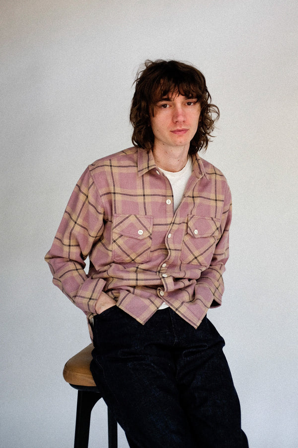 CROSSCUT FLANNEL - MAUVE SLUB