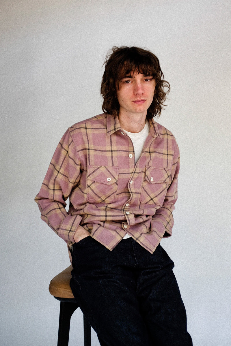 CROSSCUT FLANNEL - MAUVE SLUB